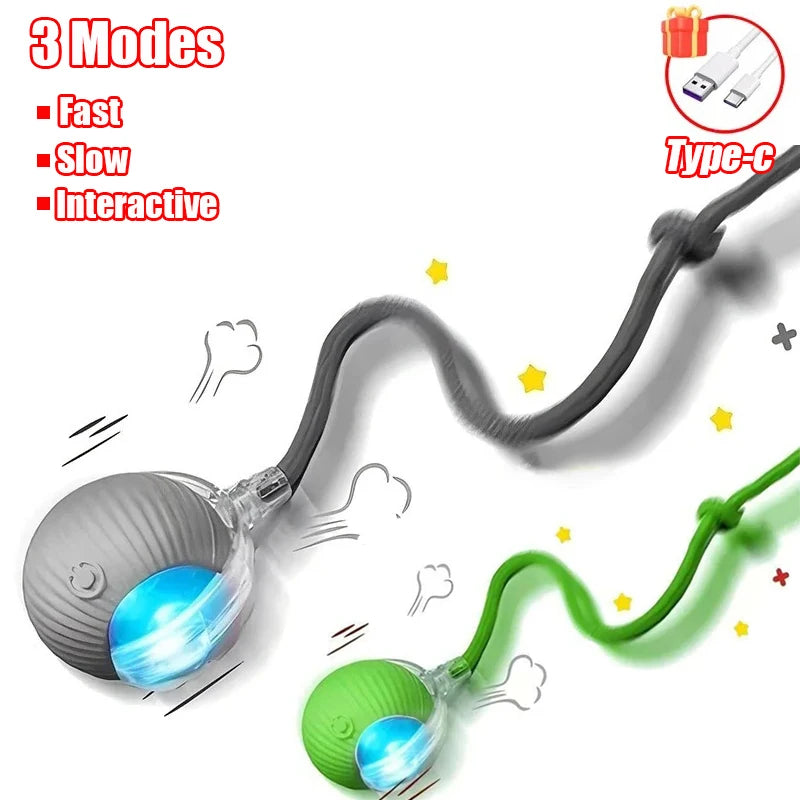 Automatic Rechargeable Rolling Ball Interactive Cat Toy