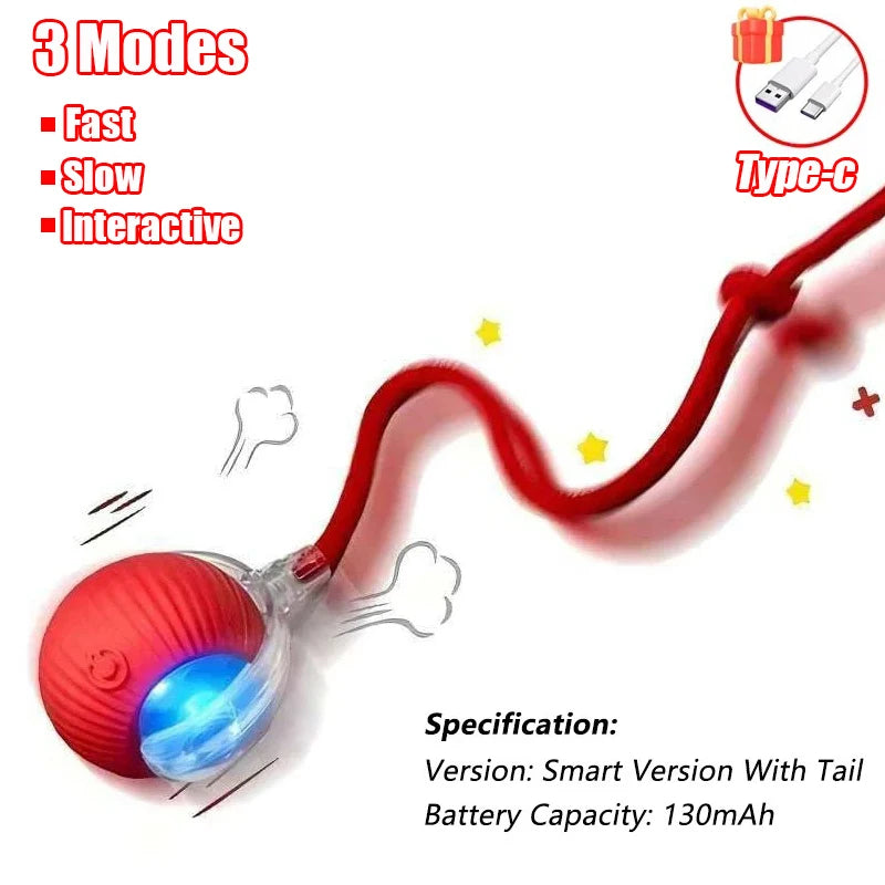 Automatic Rechargeable Rolling Ball Interactive Cat Toy