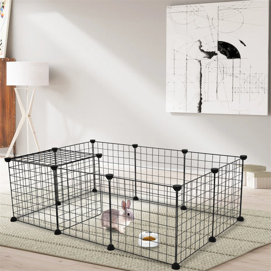 Portable Metal Wire Pet Playpen For Small Animals Guinea Pigs Rabbits