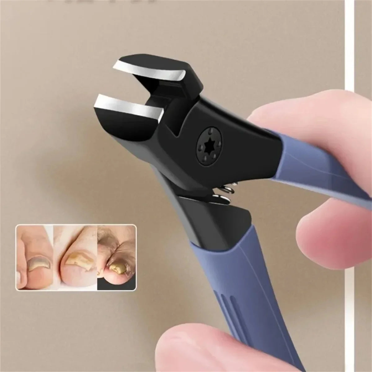 Ergonomic Handle Toenail Clipper for Thick Nails Foot Care