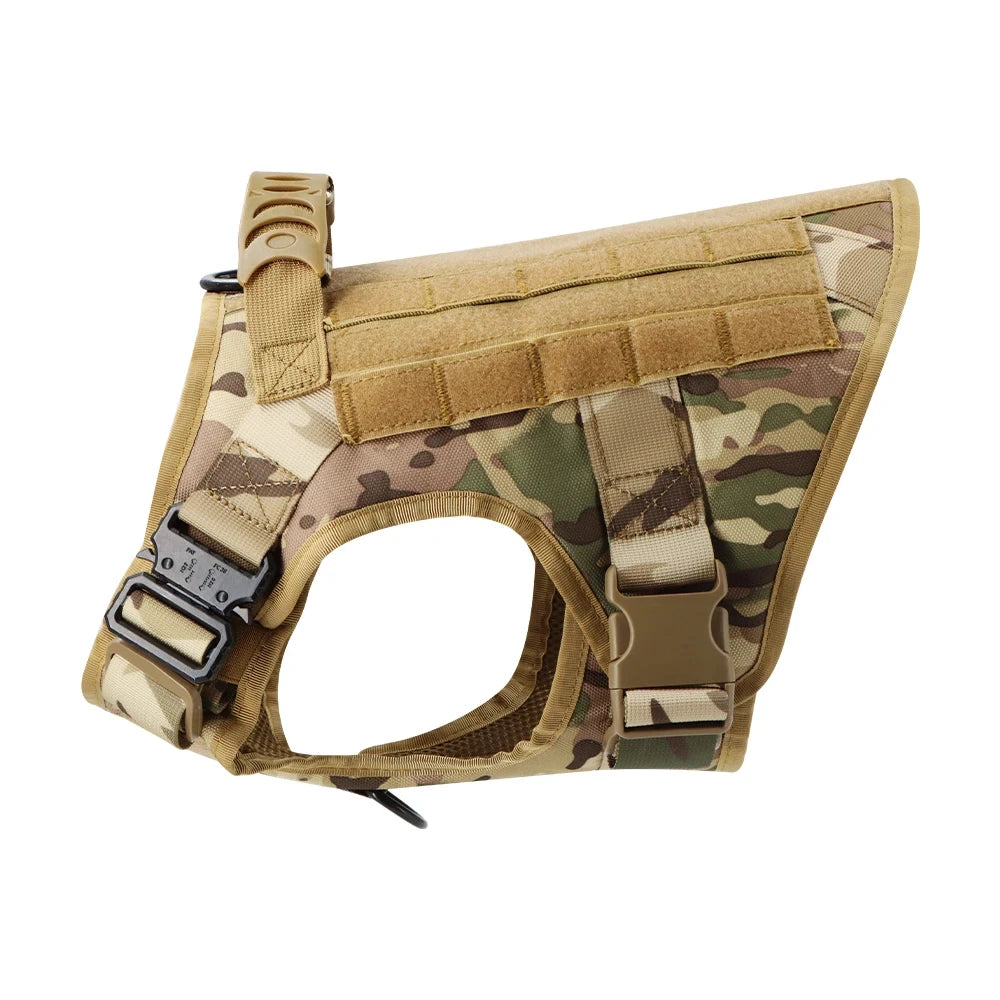 PETRAVEL Tactical Dog Harness Set with Collar Leash and Patches