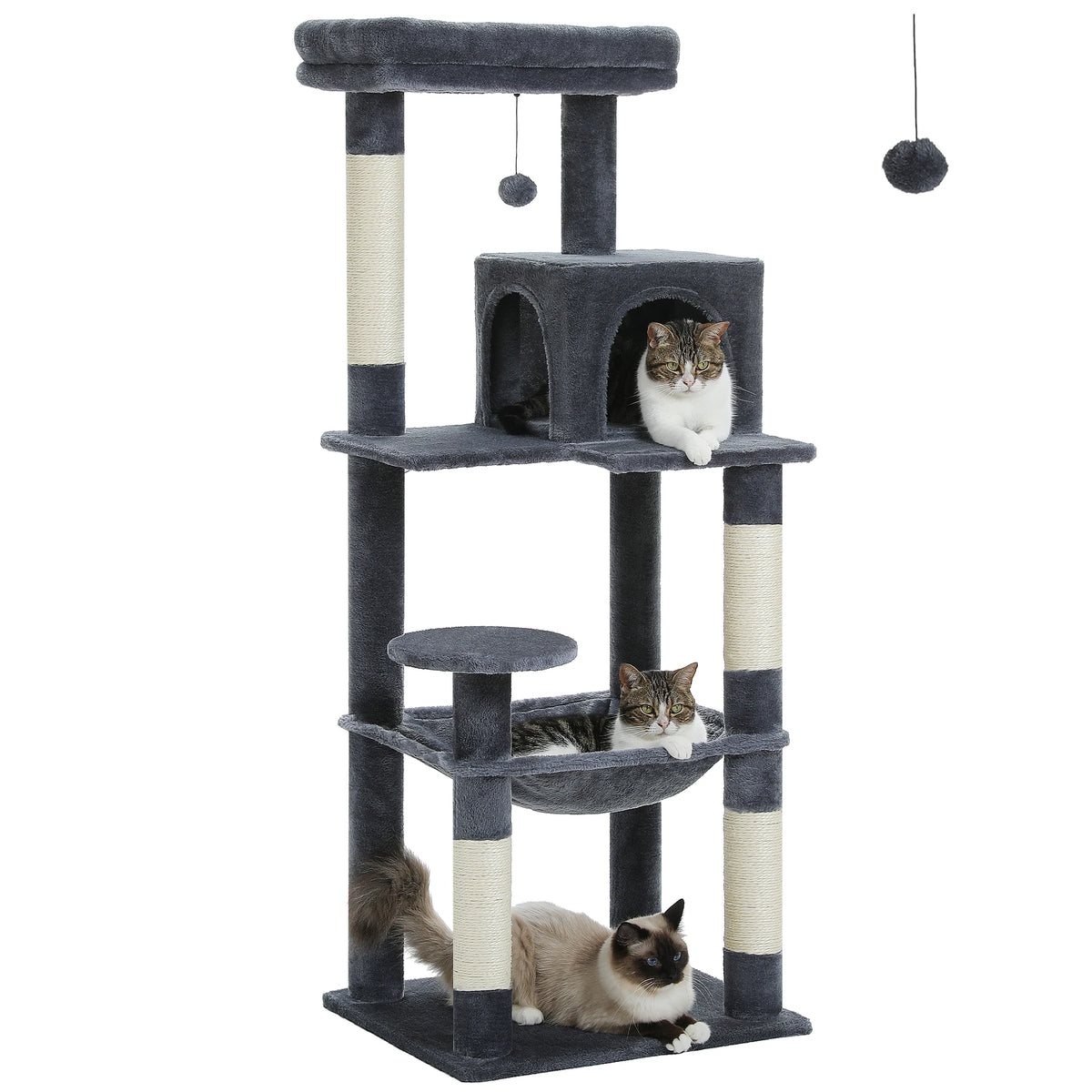 Pawz Road 5 Level Cat Tower For Large Cats Sisal Scratcher