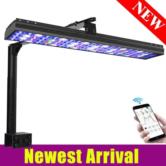 PopBloom WiFi Marine Aquarium Light Full Spectrum LED Reef Tanks