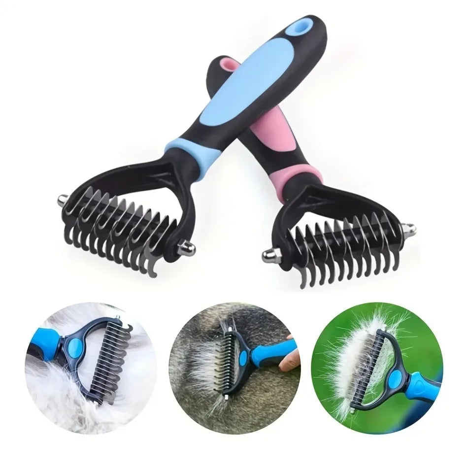Double Sided Stainless Steel Pet Grooming Brush Hair Remover Comb
