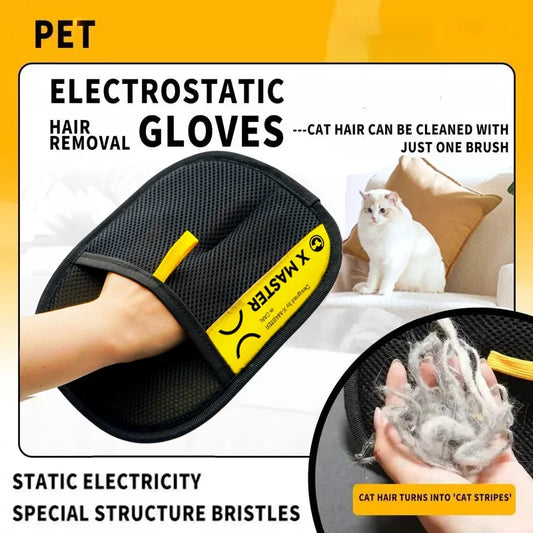 Pet Hair Remover Gloves Electrostatic For Cats And Dogs Reusable
