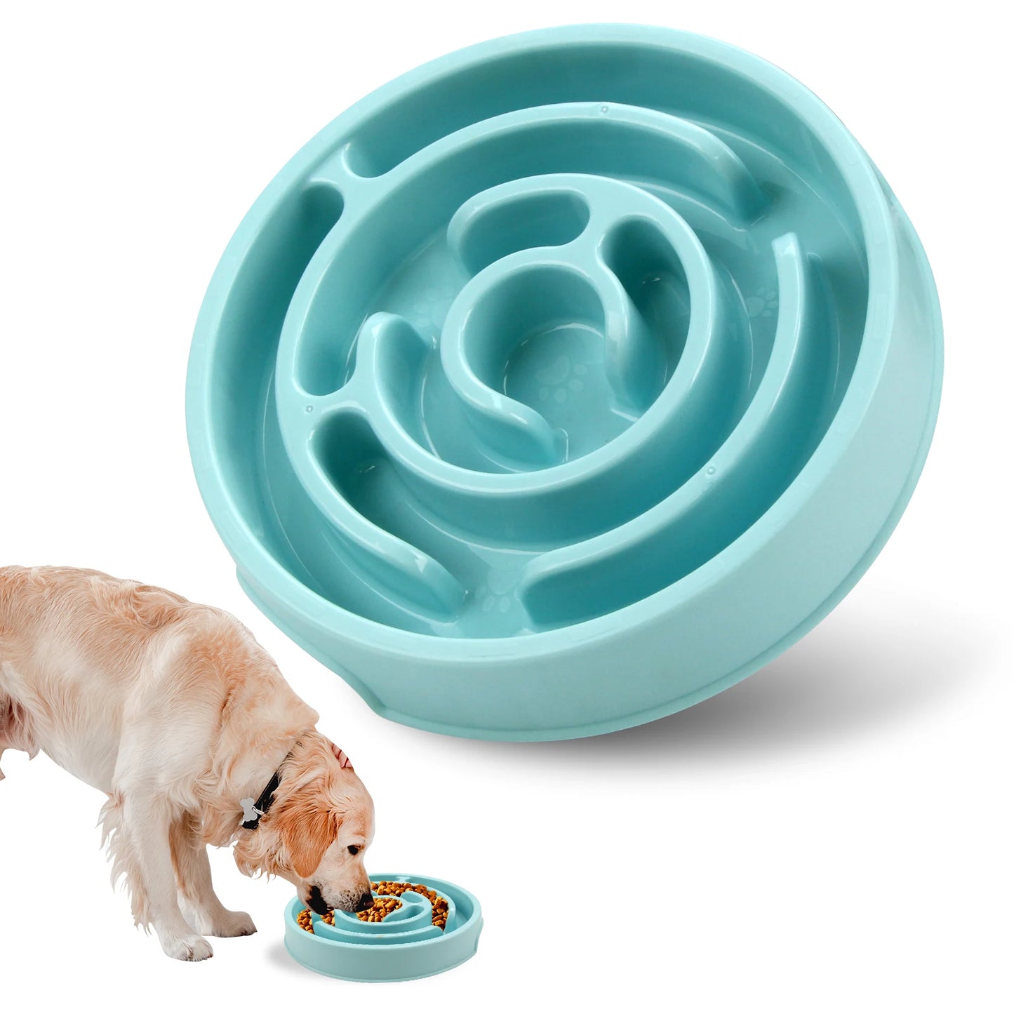 Pet Dog Slow Feeder Bowl Non Slip Anti Gulping