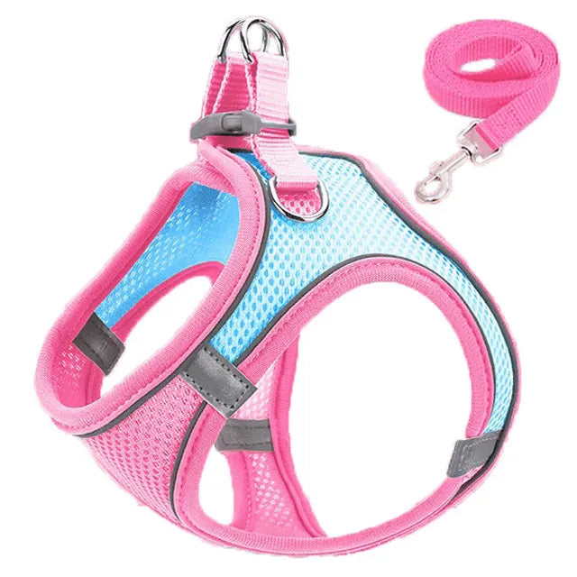 Reflective Cat Harness And Leash Set Adjustable For Cats