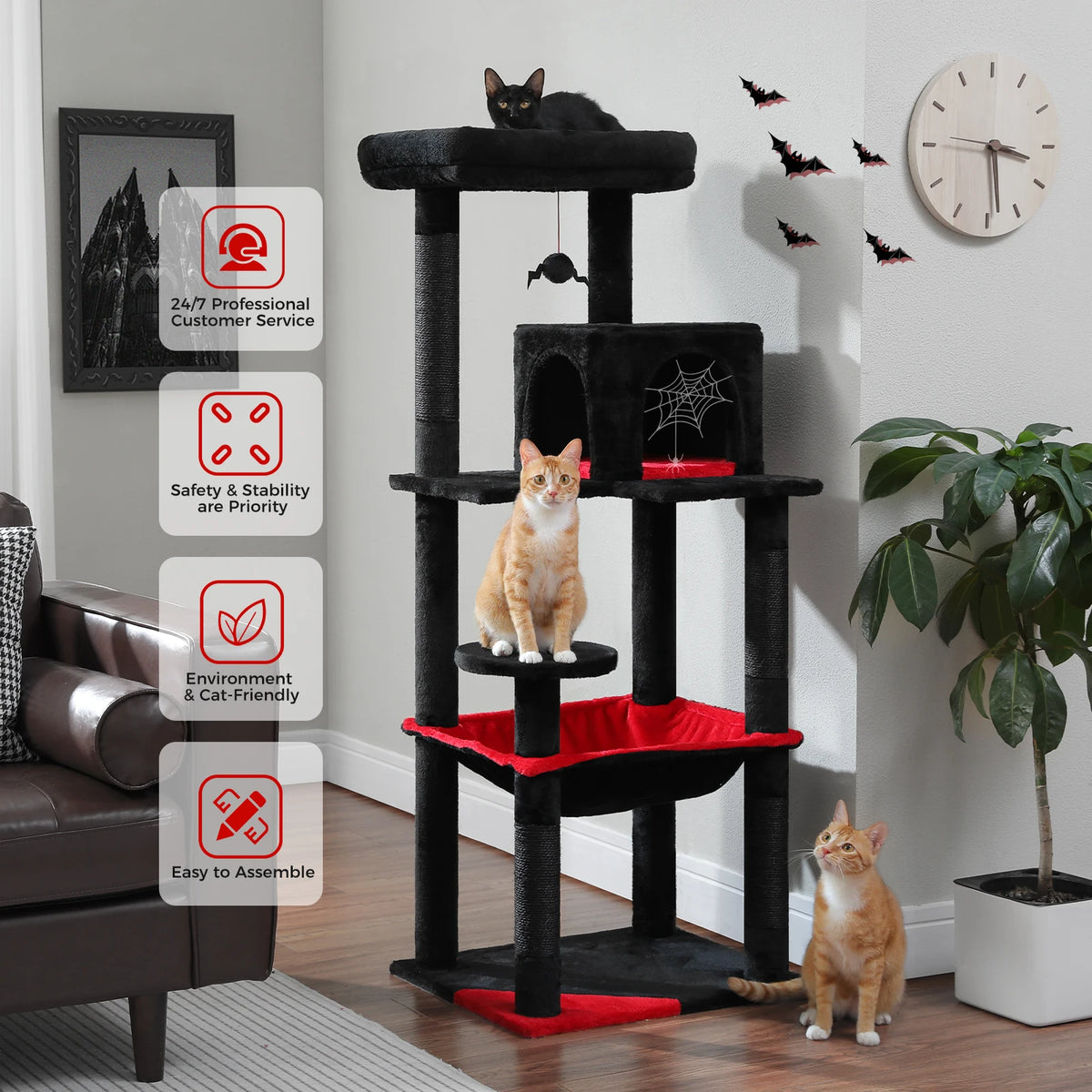 Pawz Road 5 Level Cat Tower For Large Cats Sisal Scratcher