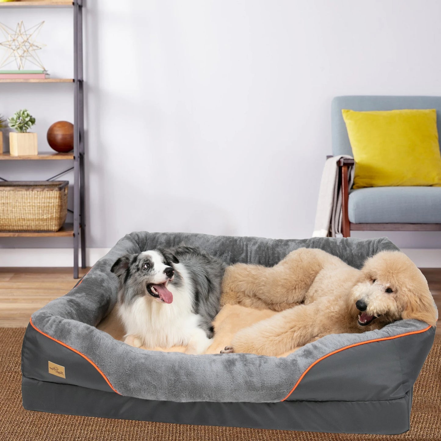 BINGOPAW Dog Bed Removable Washable Cover Anti Allergy Fleece Waterproof