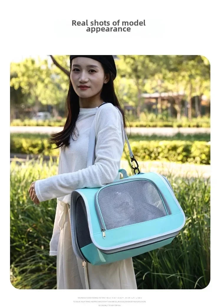 Portable Pet Carrier Handbag for Cats and Dogs Shoulder Bag