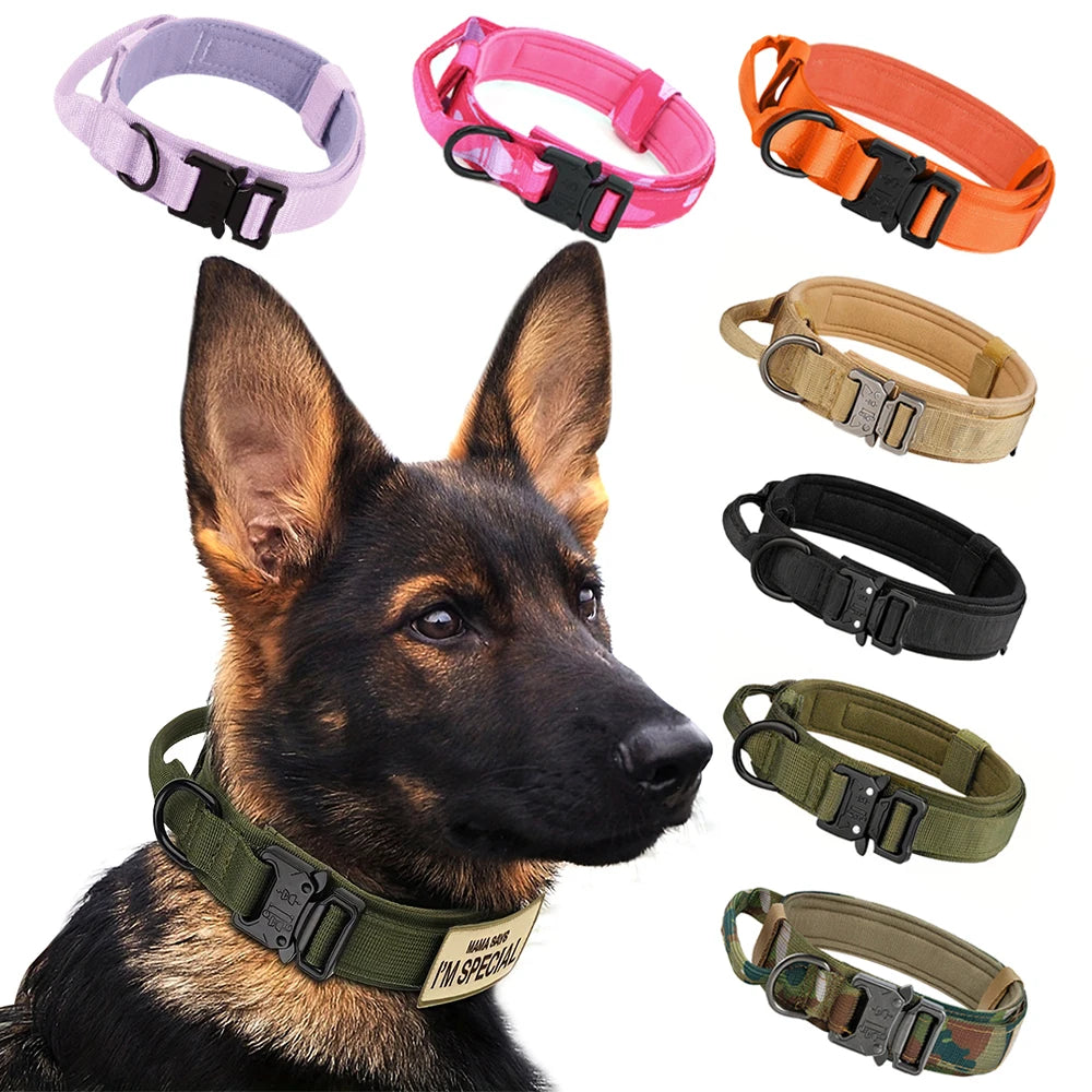 PETRAVEL Tactical Dog Training Collar Leash Set With Control Handle