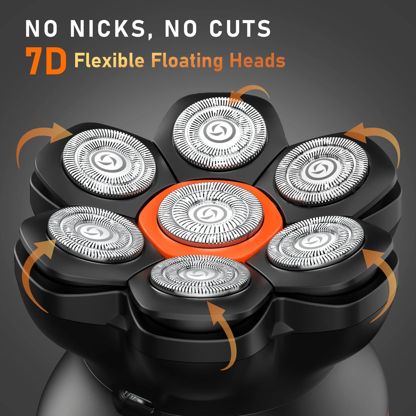 MAXGROOM 7D Head Shaver For Bald Men Waterproof USB Rechargeable