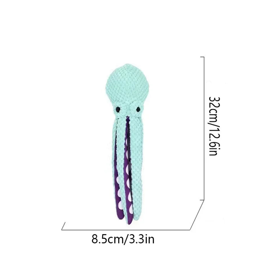 Pet Plush Octopus Dog Toy Non Electric Interactive Toy