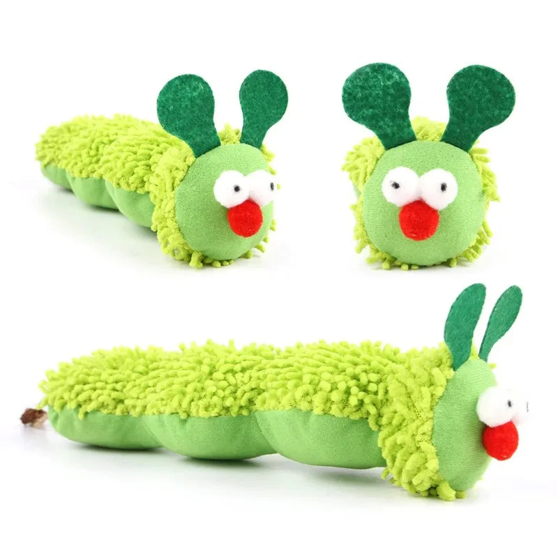 Caterpillar Cat Chew Toy With Catnip Silvervine Dental Health