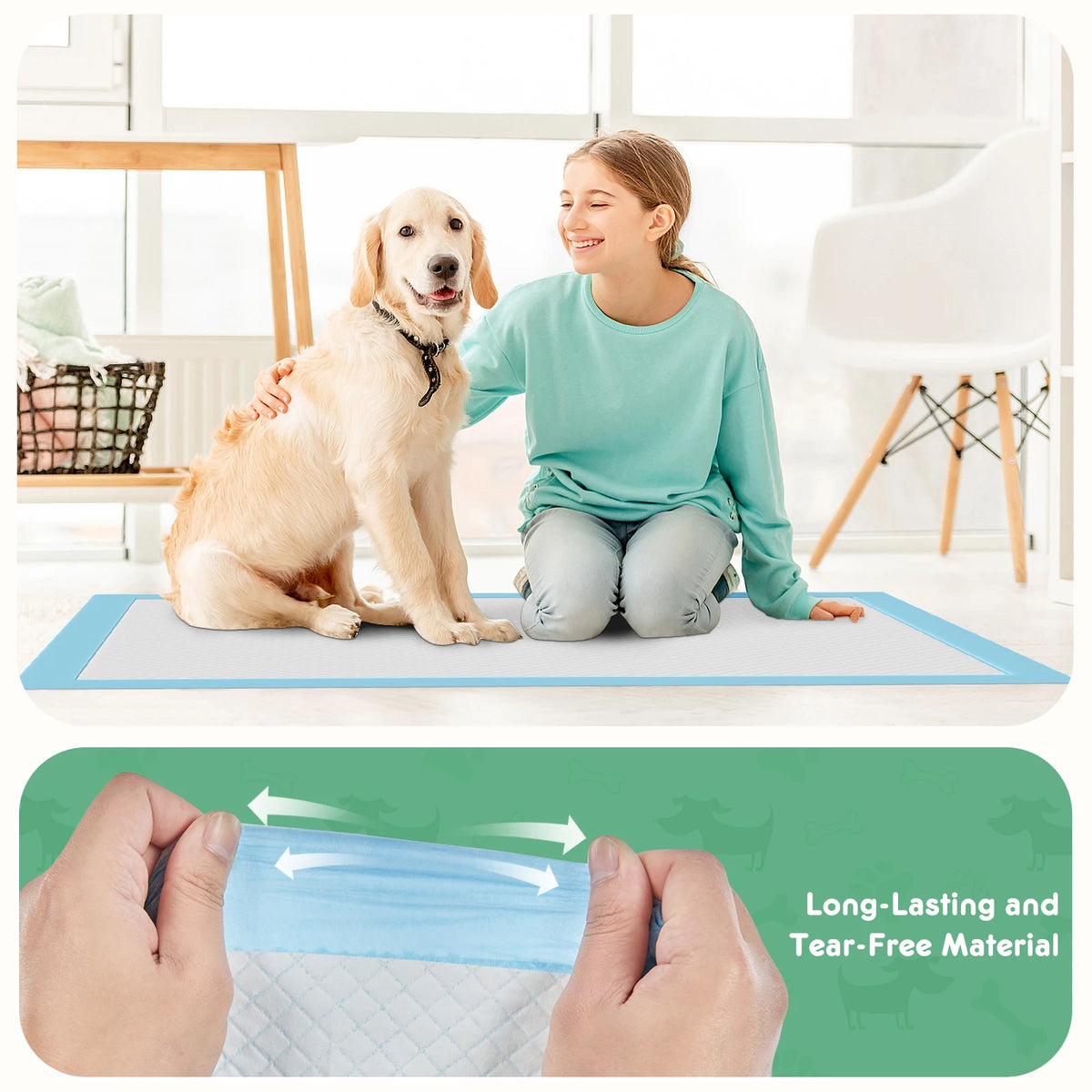 JHK Disposable Puppy Training Pads Leakproof Quick Dry Pet Underpads