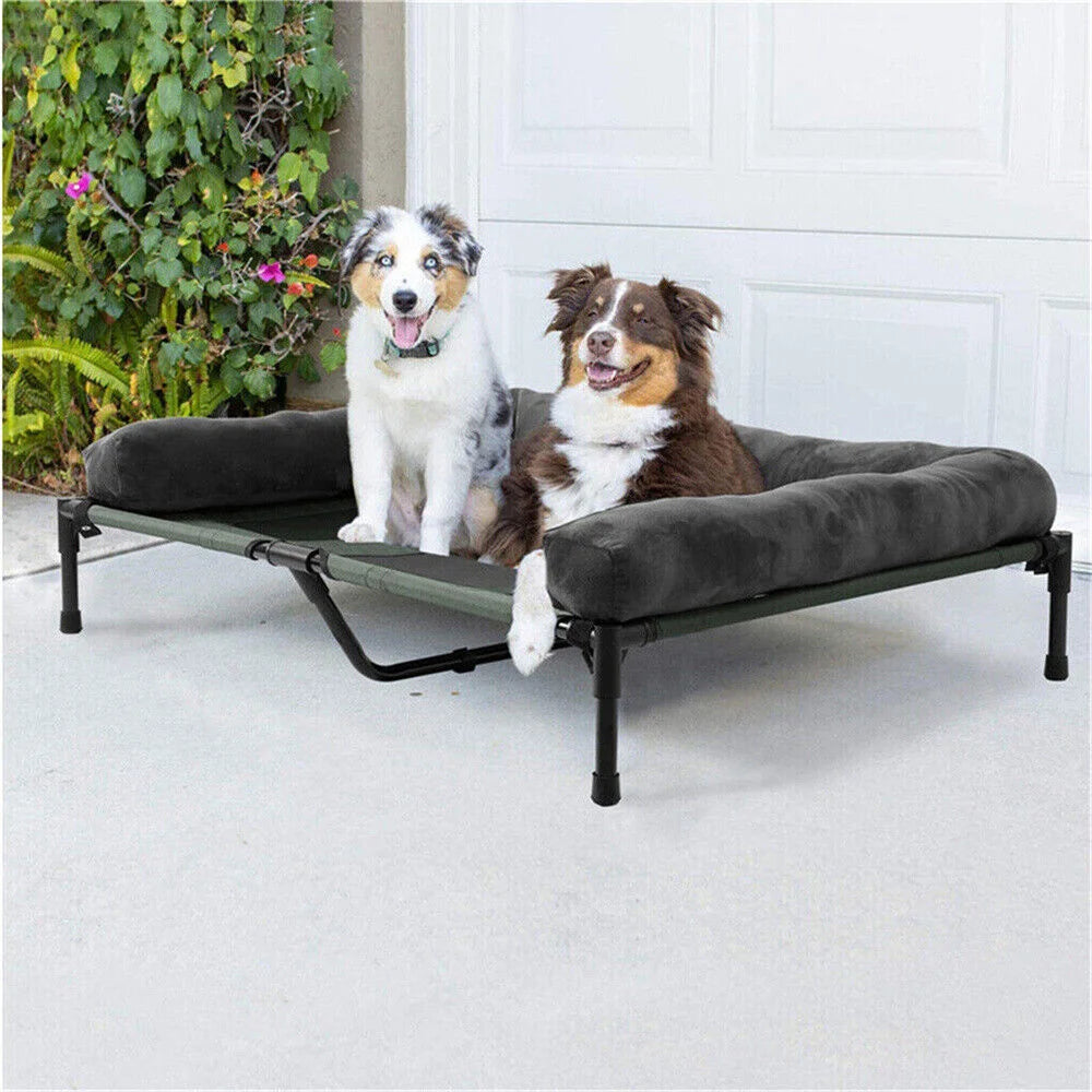 BORWART Outdoor Raised Dog Bed With Cooling Breathable Mat