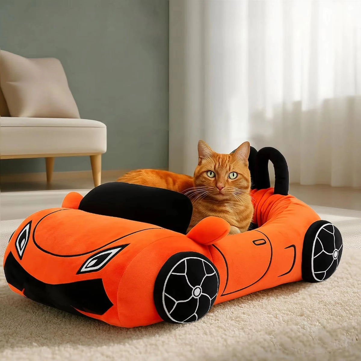 CWV Supercar Cat Bed Soft Washable Cozy Pet Sleeping Mat
