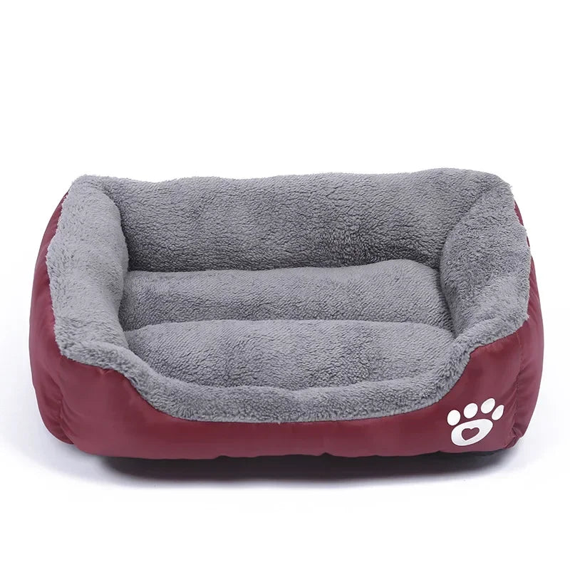 BPEDT Warm Plush Dog Bed With Waterproof Bottom For Pets