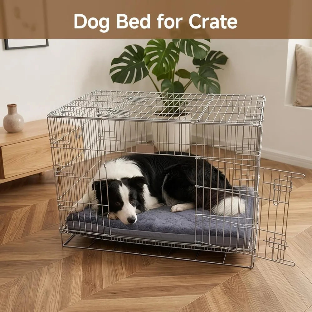 Waterproof Dog Bed For Crate Reversible Kennel Bed Anti Slip Washable