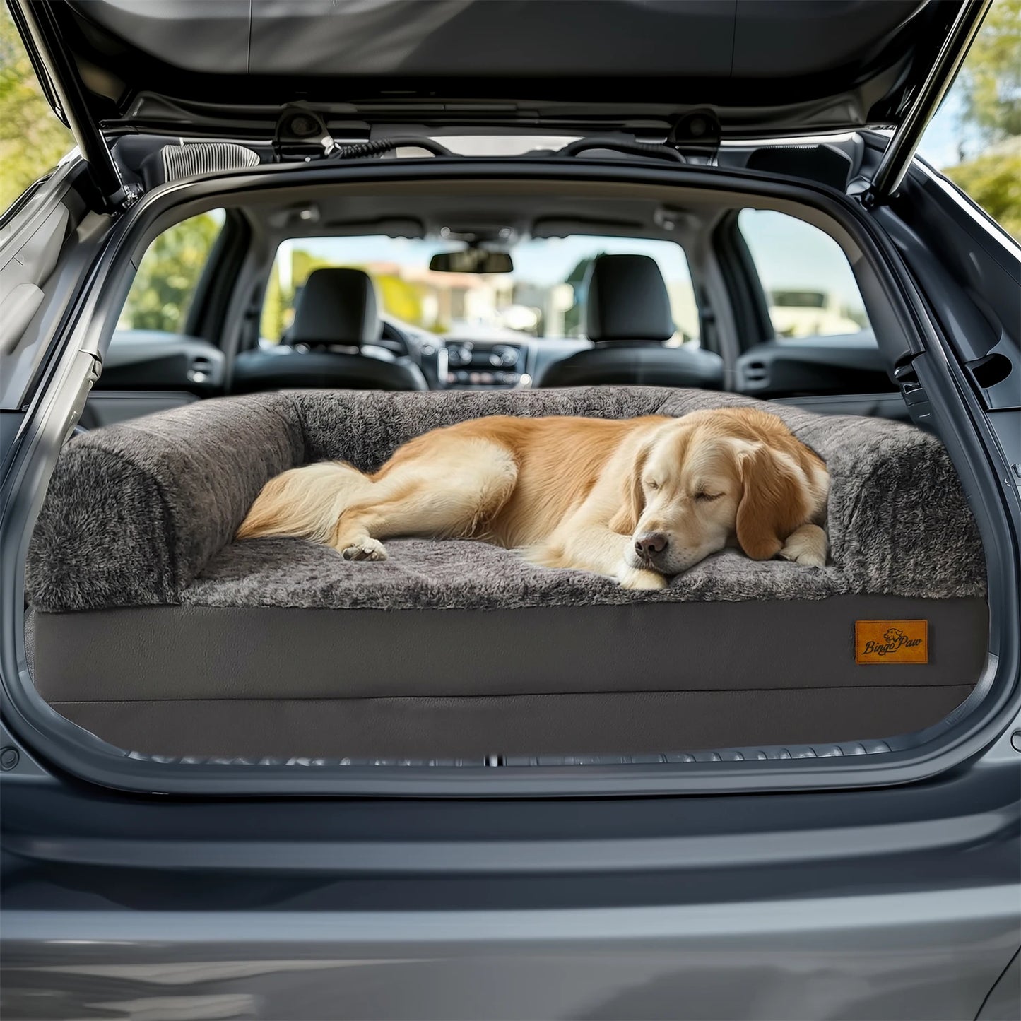 BINGOPAW Orthopedic Foldable Dog Bed With Bolster For Pets