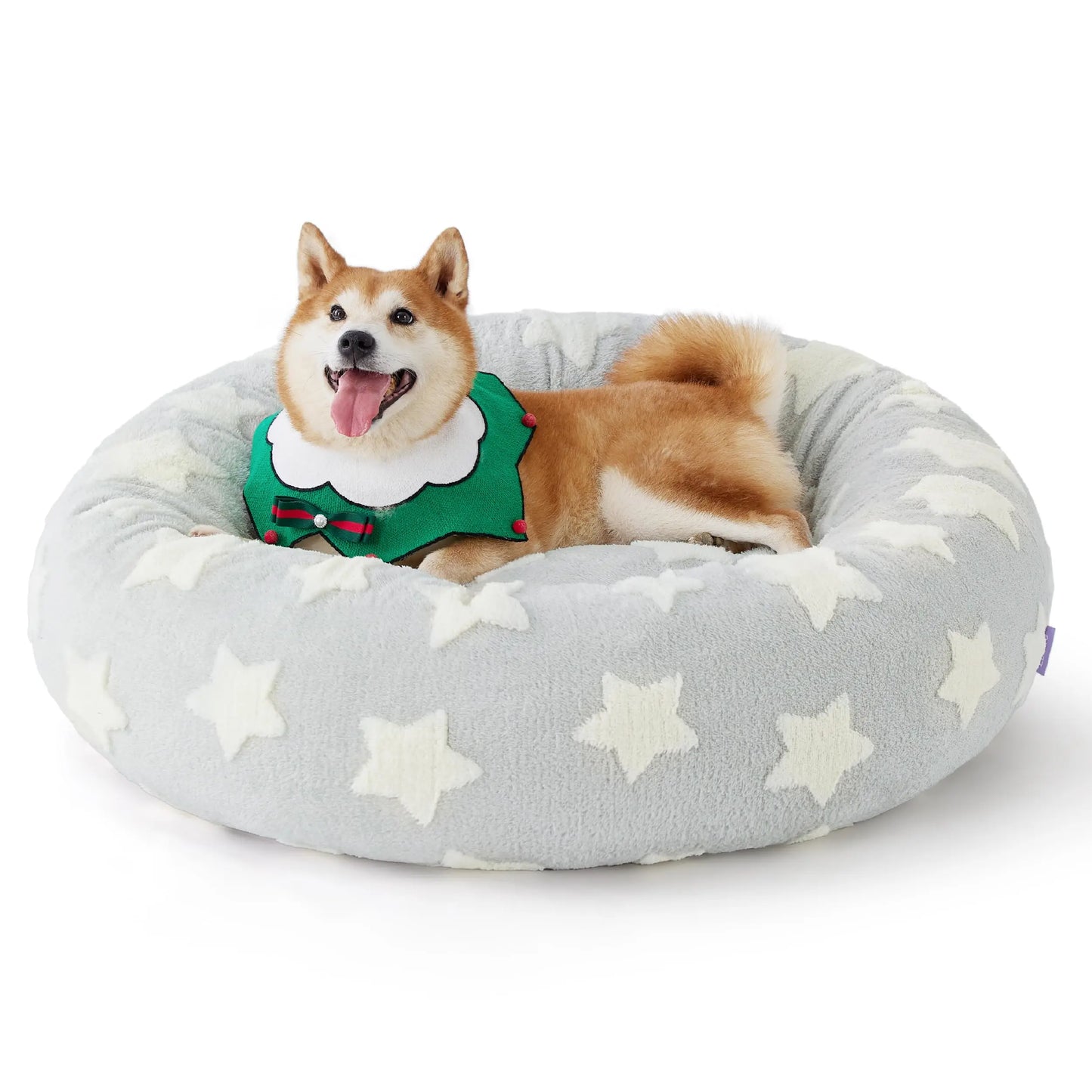 Donut Cat Bed Indoor Calming Plush With Anti Slip Bottom