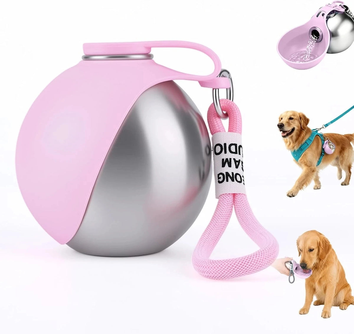 Portable Pet Water Dispenser With Foldable Bowl For Dogs and Cats