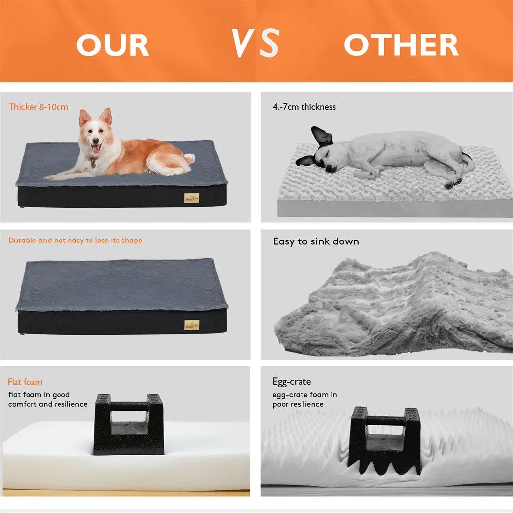 BORWART Orthopaedic Waterproof Dog Bed 2 In 1 Removable Cover
