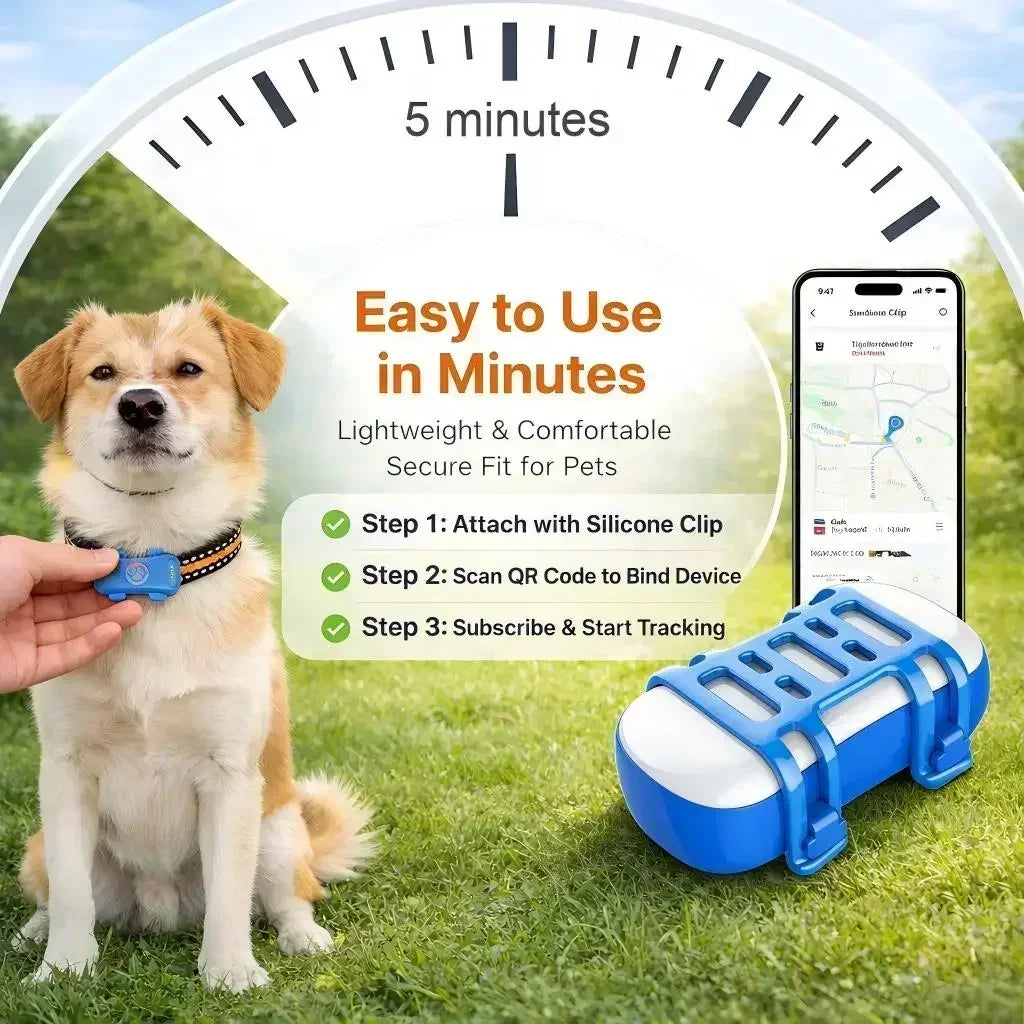 WANWAYTECH 4G GPS Pet Tracker for Dogs and Cats Tracking