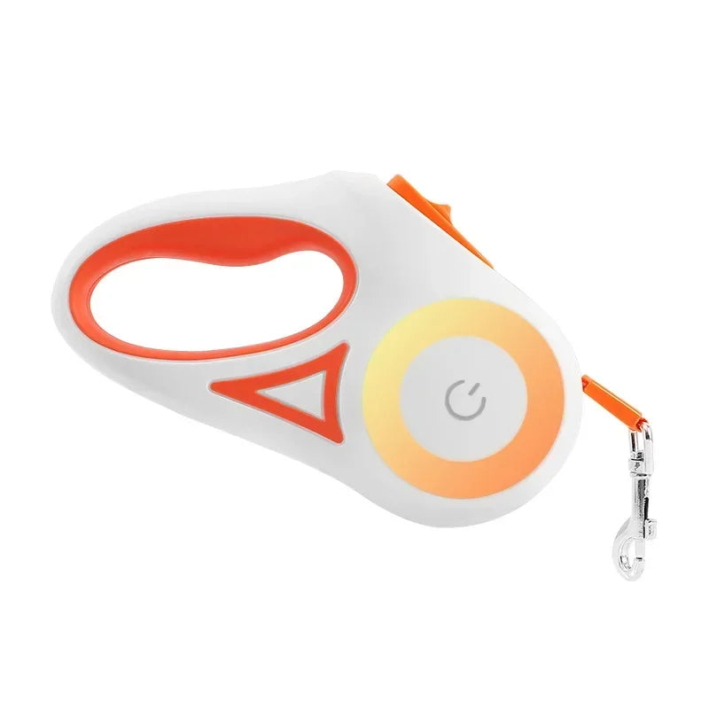 LED Luminous Automatic Retractable Dog Leash For Medium Dogs With Light