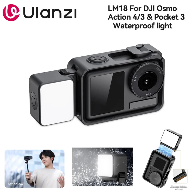 Ulanzi Waterproof Magnetic LED Fill Light for DJI Action Cameras