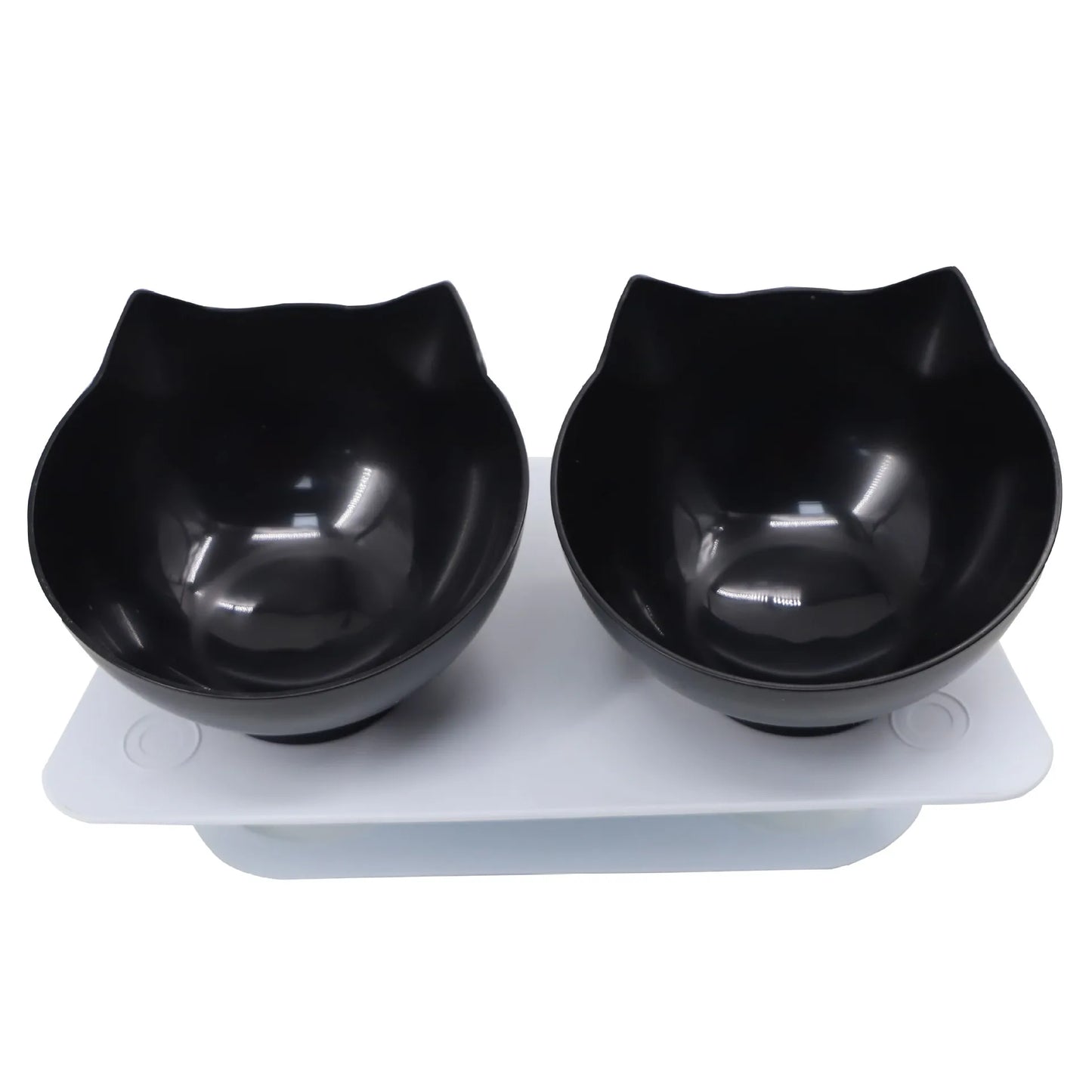 Non Slip Double Cat Bowl With Stand Feeding Water Bowl