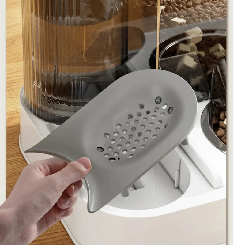 Gravity Pet Feeder And Water Fountain Dispenser Bowl Set for Cats and Dogs