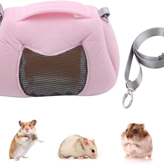 Hamster Carrier Bag Travel Handbag With Adjustable Shoulder Strap
