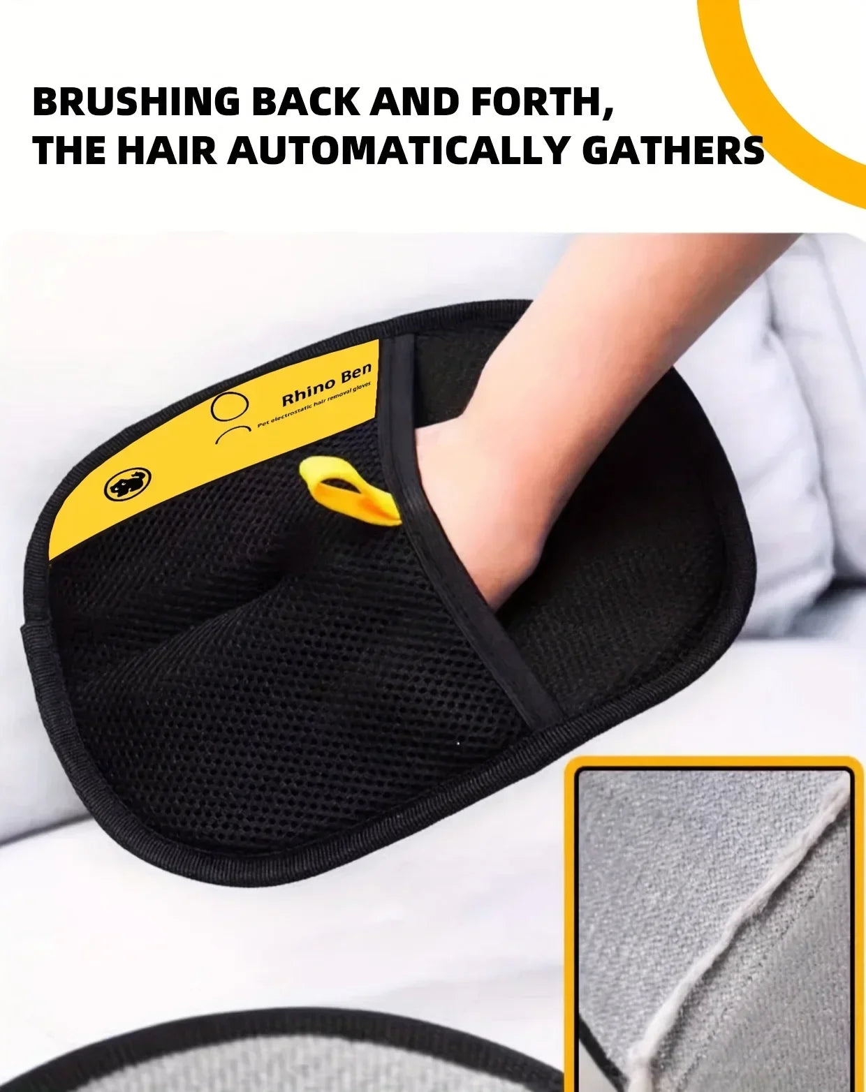 Pet Grooming Gloves Polypropylene Hair Removal Mitt For Cats