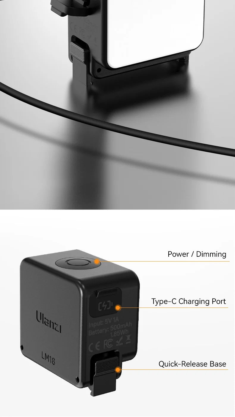 Ulanzi Waterproof Magnetic LED Fill Light for DJI Action Cameras