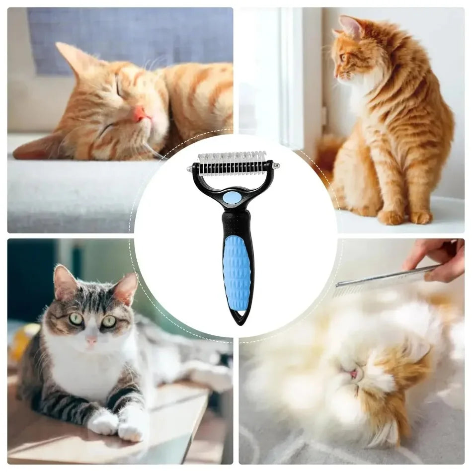 Double Sided Stainless Steel Pet Grooming Brush Hair Remover Comb
