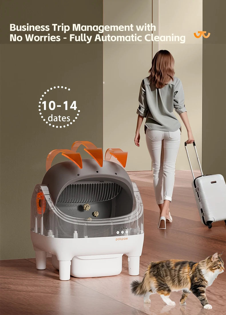 Pokpaw Automatic Self Cleaning Litter Box For Cats