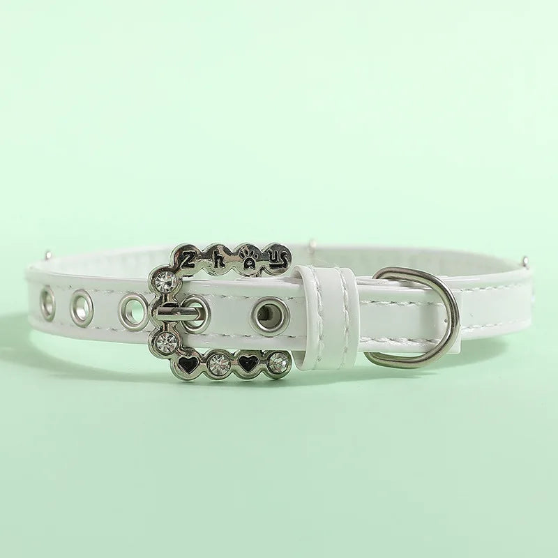 Luxury Pearl Rhinestone Cat Dog Necklace Collar