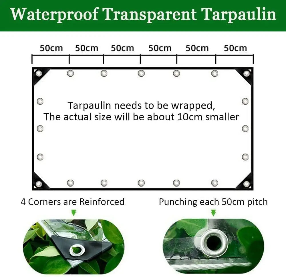 Waterproof PVC Tarpaulin With Eyelets for Garden Furniture and Greenhouses