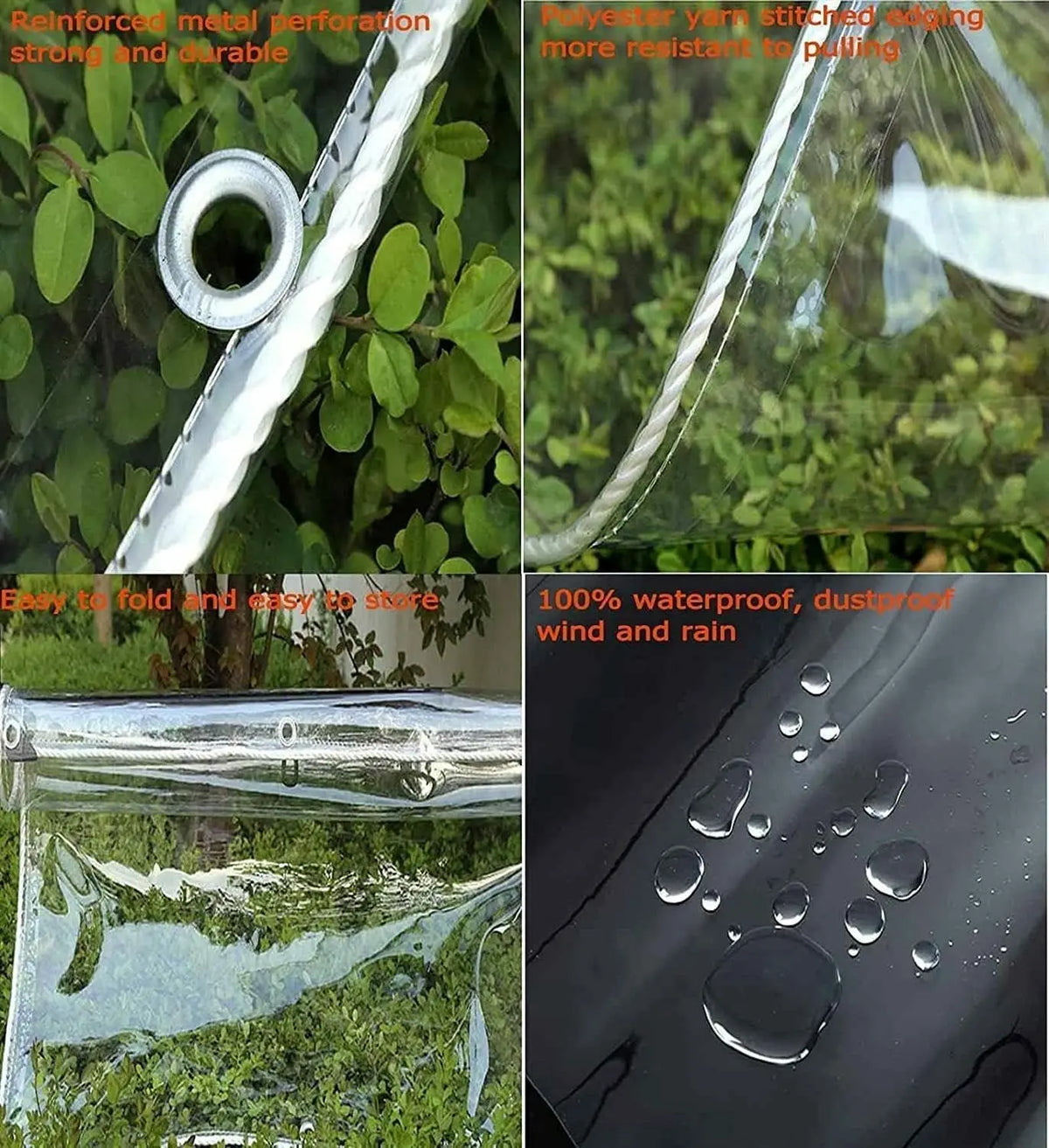 Waterproof PVC Tarpaulin With Eyelets for Garden Furniture and Greenhouses
