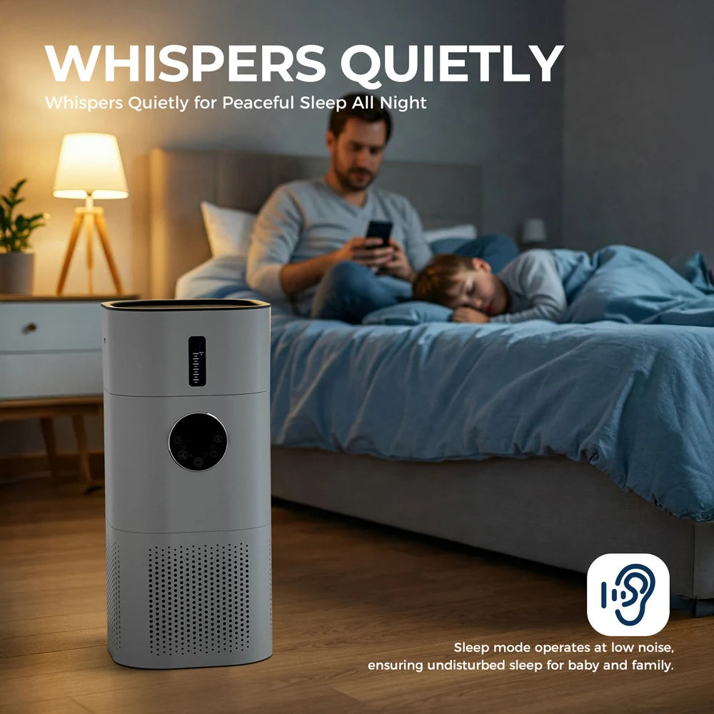 Rouny Air Purifier Humidifier Combo With True HEPA Filtration