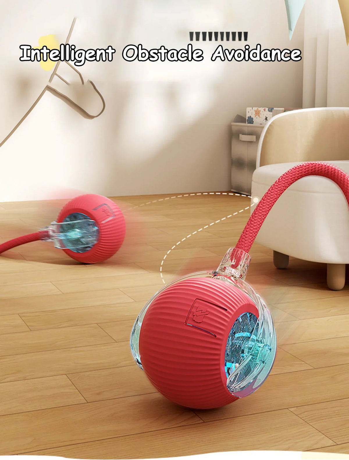 Automatic Rechargeable Rolling Ball Interactive Cat Toy