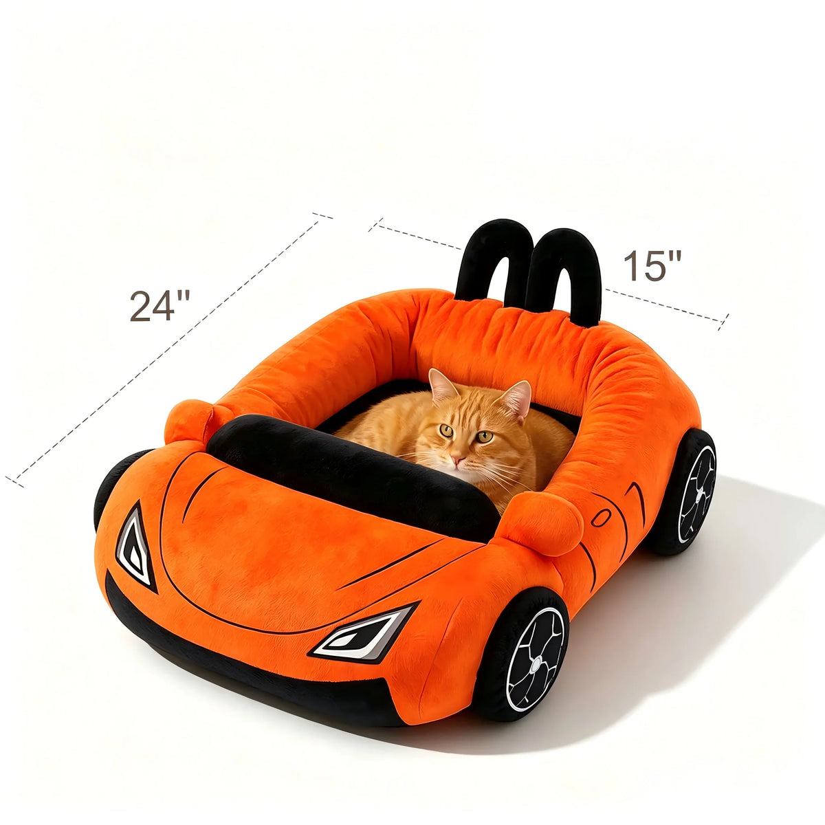 CWV Supercar Cat Bed With Soft Washable Coral Fleece Pillow