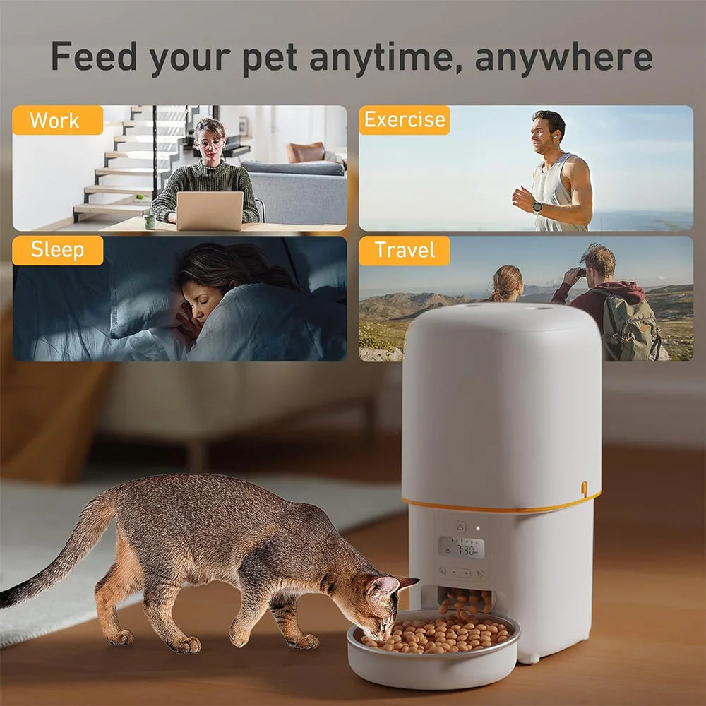 Nityers Automatic Cat Feeder With Key Control And Voice Recorder