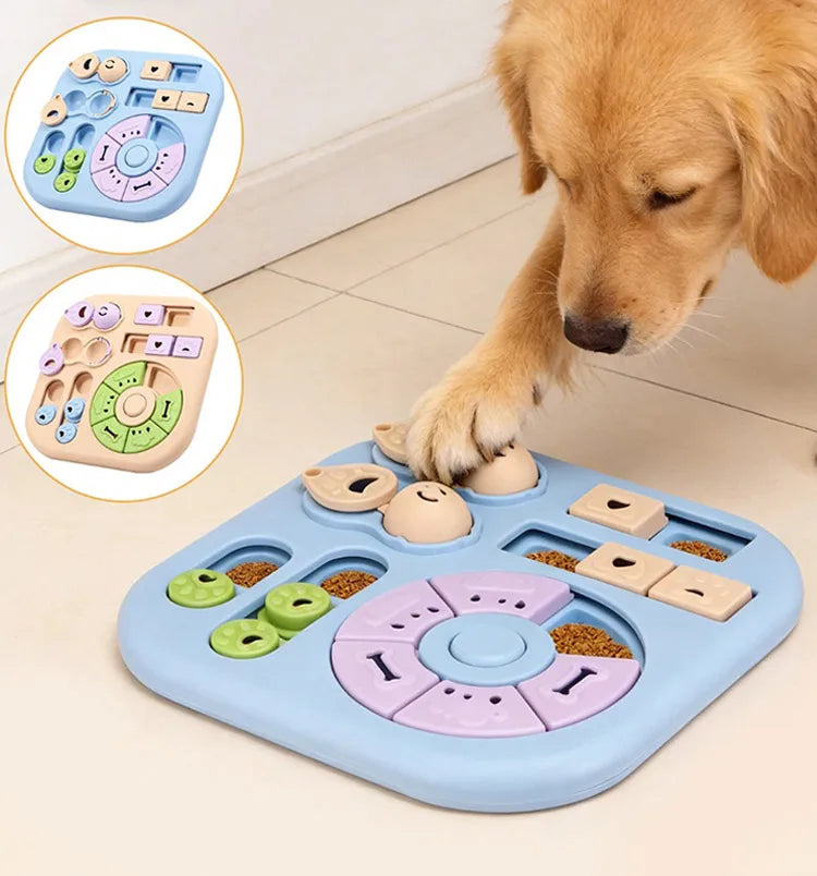 Rotating Dog Puzzle Toy With Treat Dispenser And Slow Feeder