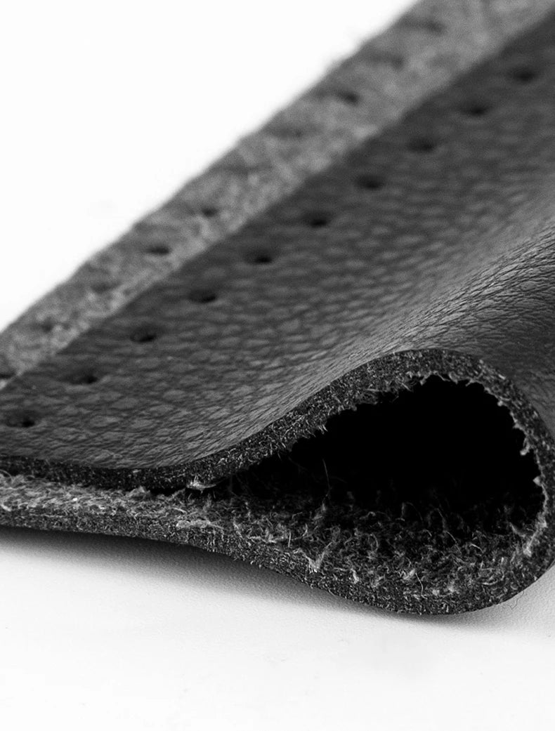 ROCKBROS Aluminum Alloy Leather Bicycle Handlebar Grips for Comfortable Riding