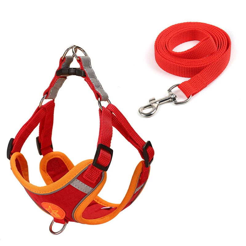 Nylon Reflective Dog Harness Vest Soft Mesh Breathable