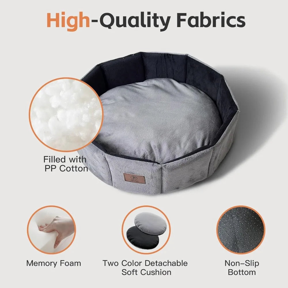 Orthopedic Round Memory Foam Pet Bed For Small Dogs