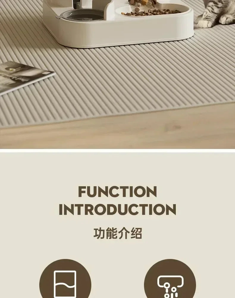 Automatic Pet Feeder With Water Fountain For Dogs And Cats