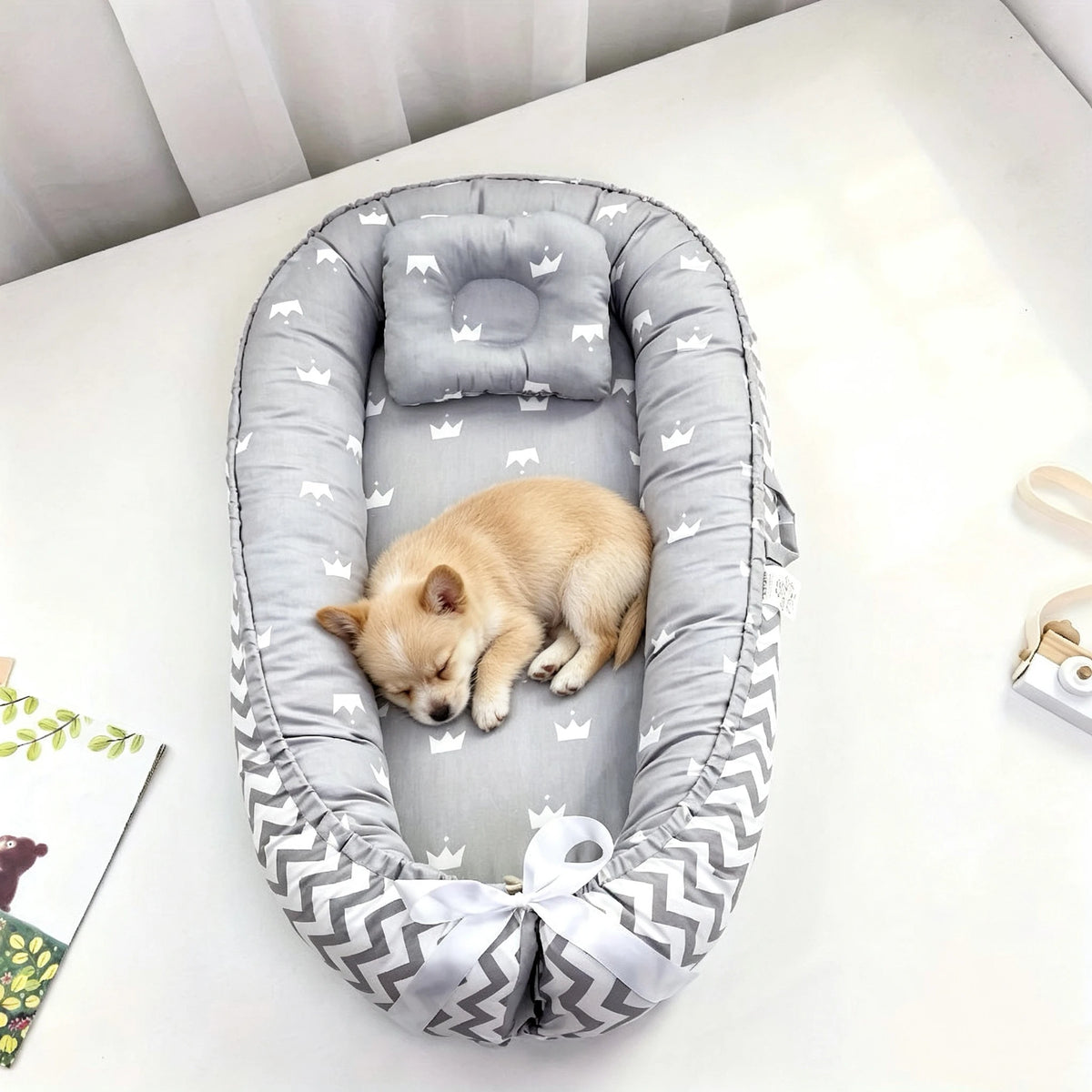Reversible Memory Foam Pet Bed With Washable Cotton Cover